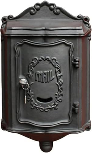 FLTRGO Boîte aux Lettres Murale Boîte aux Lettres Portable Boîte aux Lettres Classique Boîte aux Lettres Murale Boîte aux Lettres Tout-en-Un avec Serrure La boîte aux Lettres Peut être utilisée ~/