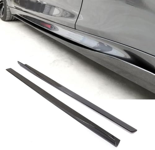KBDDM 2 Stück Auto Seitenschweller aus Kohlefaser für BMW F82 M4 Coupe F83 M4 Convertible 2Door 2014-2019, Auto Seitenschweller Verlängerung Splitter Lippen Winglet Diffusor Auto Zubehör