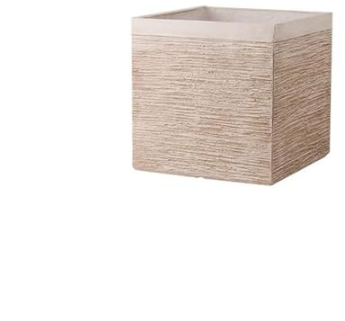 Shihan-2015 Macetas para Plantas Macetas de Cemento Simples, árbol de Madera Cuadrado Grande, jardín al Aire Libre, macetas for el hogar Maceteros Decorativo(Grande)