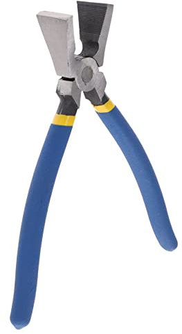 Artibetter 8-inch Flat Nose Glass Pliers Multi-Function Hand Pliers for Tile Edge Cutting and Trimming Random Color