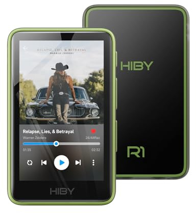 HiBy R1 HiFi MP3 Player with Bluetooth 5.1 Tidal Qobuz DSD 256 Native Lossless Music Player with Touchscreen/Hi Res Audio Certified/MSEB Tuning/2TB Expanded Memory