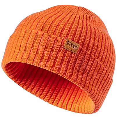 FUQILA 100% Superfeine MerinoWolle Mütze, Klassische Wollmütze, Thermo Beanie, Warme Wintermütze für Damen & Herren