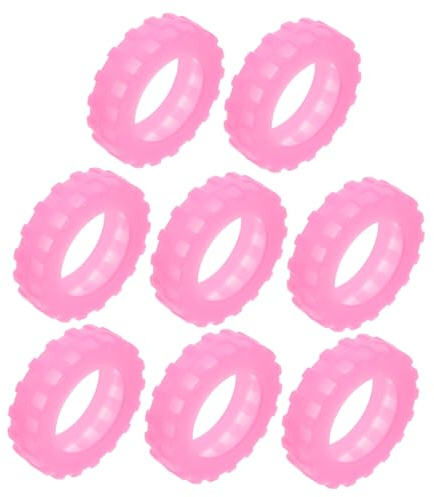 FOMIYES Copriruote per Valigia in Silicone Rosa 8 Pezzi 55-68 Mm | Riduzione Rumore, Protezione da Polvere e Sporco, per Ruote da 55-68mm su Terreni Irregolari