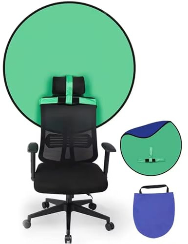 Fond d'écran vert, 75/110/142 cm, écran double face vert et bleu, panneau de fond portable rétractable pour photo, arrière-plan pliable pour direct, zoom virtuel, bureau à domicile, appareil photo de