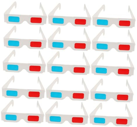 minkissy Occhiali 3d Anaglifici in Cartone Rosso e Blu, Set Da 60 Pezzi, Leggeri e Usa e Getta Per Cinema e Film a Casa, Adatti a Tutte Le Età e Facili Da Trasportare