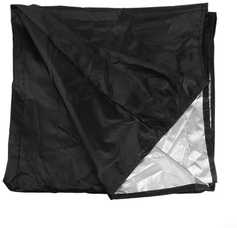 Eawfgtuw Housse de coffre de jardin en tissu Oxford 210D imperméable pour protection contre les intempéries avec cordon de serrage et fixations, 158 x 76 x 71 cm (L x l x H)