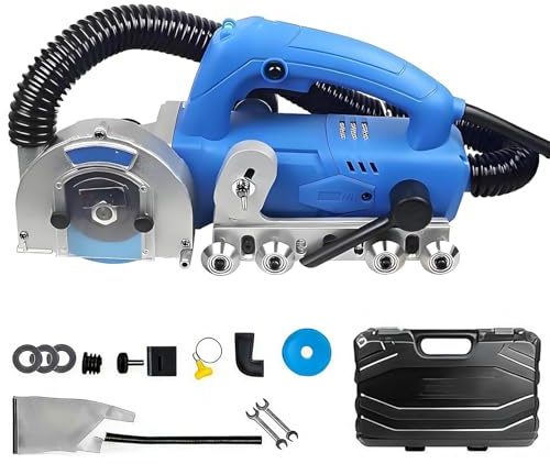 HNBYLMM Professionelles Fugenentfernungswerkzeug, 1200W Elektrischer Fliesenfugenreiniger mit 100-mm-Klinge, Fliesenfugenentferner-Maschine zum Entfernen von altem Zement und Dichtungsmasse