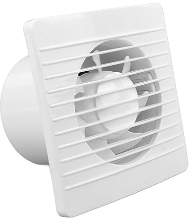 RASTKY Extractor de Aire Potente, Silencioso, para Techo, Baño, Cocina, Ventilación, 4 Pulgadas, 220V, Eficiente, Duradero, para Invernadero, ático, Jardín, Plástico PP