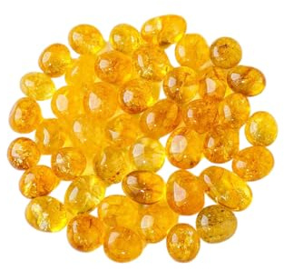 100g/Bag Natural Citrine Rolling Stones - Bulk Quartz Healing Gemstones | Gravel for Garden, Fish Tank & Decor