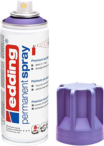 edding 5200 - Spray permanent - Lila matta - 200 ml - peinture à pulvériser acrylique pour peindre et décorer sur presque toutes les surfaces