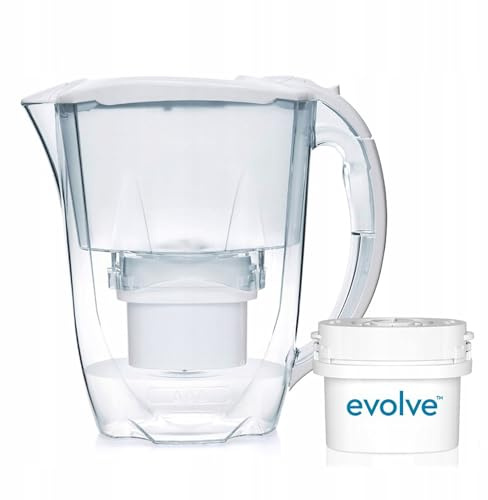 Aqua Optima Oria Water Filter Jug, With 1 x 30 day Filter Cartridge, 2.8 Litre Capacity Slim Fridge Fit Jug, Featuring Aqua Optima’s Fast Flow 5-step Filtration Technology