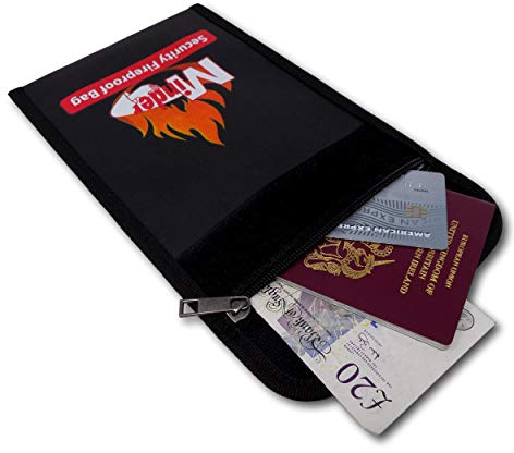 Minder Fireproof Bag - Protect Important Documents, Money, Valuables etc from Fire, Heat, Smoke and Water - (Small - 230mm x 160mm x 10mm (external))