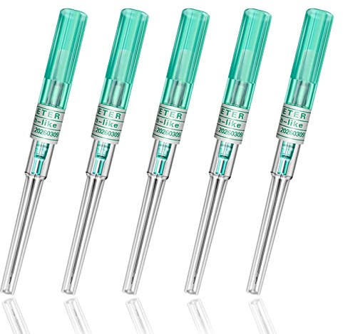 Sotica 5PCS Piercing Needles 18G Catheter Piercing Needles for Ear Nose