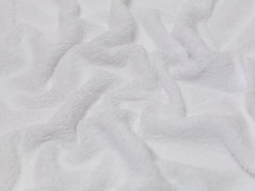 Minerva Crafts - Tela de algodón para toallas, color blanco (por metro)