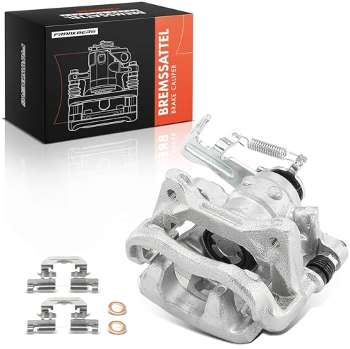 Frankberg Bremssattel Bremszange Hinten Rechts Aluminium mit Halter (Lochabstand Halterung 100mm) Kompatibel mit 3 BM BN 3 Stufenheck BM BN Replace# B4Y72698ZC