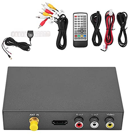 Car Digital TV Receiver Box H.265 DVB‑T2/T 6M/7M/8M Car Digital TV Box Car Accessory Analog Tuner TV Signal Box Receiver Antenna Remote