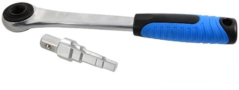 KNM Trade Uni Stufenschlüssel Set Mit Ratsche | 3/8-1 Zoll, Heizkörperventile, Außengewinde, langlebig, schnelles Werkzeug