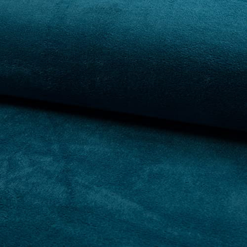 Cuddlesoft Bamboo Wellness Terry Towelling Fabric Material - Petrol, 1Mtr - 150cm x 100cm