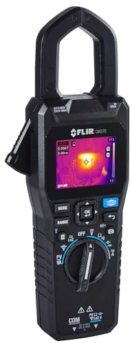 Flir CM276 IGM Clamp Meter with METERLiNK, 600A, 160x120 IR | Infrared guided measurement, VFD mode, LED worklights, PV DC to 1500V, leads, temp probe, pouch