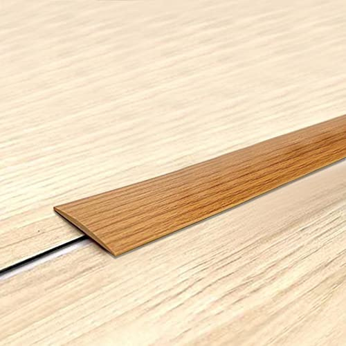 Perfil de transición autoadhesivo de PVC, para suelo de vinilo, roble, perfil plano, 50 mm x 3 m de largo, barra de transición, perfil de compensación de juntas o transiciones de todo tipo