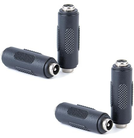 Dolaso 4Pcs DC Power Female to Female Jack Adapter, 2.1x5.5mm | Barrel Jack Gender Changer Connector For CCTV Camera DC Coupler Power Extension