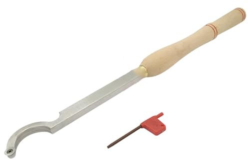 Yiustldd Cinceles De Madera Para Torno, Herramienta De Separación De Curva Grande Con Llave Llave, Herramienta De Finalizador De Torno De Carburo Cementado Para Aficionados A Los Aficionados