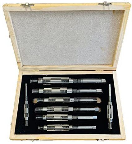 Verstellbare Handreibahle, 8 Stück, H4 bis H11 (15/32 Zoll bis 1-1/16 Zoll), 6 Klingen, Premium-Qualität