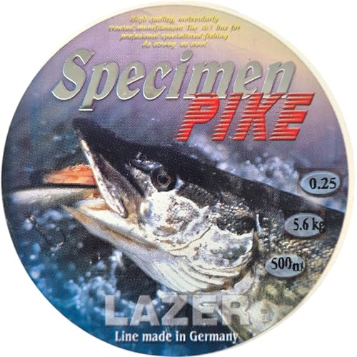 LAZER LINE Hecht Monofil Angelschnur 500m DIA0,25mm Test 5,6kg Grün Schnur | Barsch & Zander Angel - Spinner Angeln - Raubfisch Rig - Monofilament Angelsehne - Nylonfaden Vorfach – Vorfachschnur