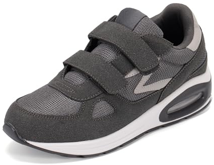 JOMIX Chaussures Sport Hommes Basket Mode Homme avec Scratch Légères Confortables pour Fitness Gym Outdoor Casual(Gris,43)