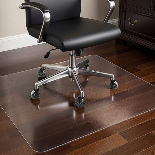 COSYLAND Bodenschutzmatte Bürostuhl Transparent 100x120 cm – rutschfeste Unterlage für Hartboden, Schreibtischstuhl Unterlage klar, Nicht für Teppich geeignet