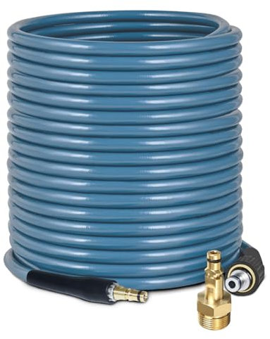 OHAYORI 15M Tubo Flessibile ad Alta Pressione per Karcher K2 a K7, Attacco a Baionetta Femmina M22, Tubo Tough Di Ricambio Per La Pulizia Ad Alta Pressione Ultra Flessibile Da 3600 PSI