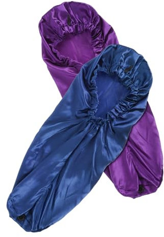 BESTYASH 2pcs Comfortable Satin Bonnet for Ladies Sleep Cap Elastic for Face Makeup Sleeping Pillowcase Protection