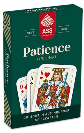 Ass Altenburger Patience Original (Mini-Patience 3,6 x 5,4 cm) | 2x 55 Karten, kleines handliches Format auch für Rommé uvm.
