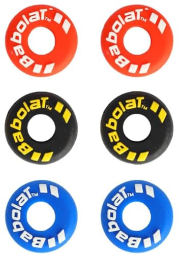 BrambleCo 6 PCS Tennis Dampener Set – Tire-Shaped Rubber Shock Absorbers for Tennis & Squash Rackets – Vibration Dampener for Enhanced Feel & Reduced String Impact