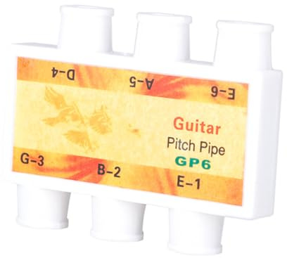 TOGEVAL Portables Gitarrenstimmgerät mit 6 Löchern Universeller Stimmprüfer aus Kunststoff für Akustik und E-Gitarren