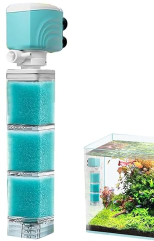Gihioue Aquarium Pumpe | Tauchpumpe für Aquarium Innenfilter | Filtersystem Strömungspumpe Für Anfänger Zucht Meeresschrimps Aquaristik Hobby Büro