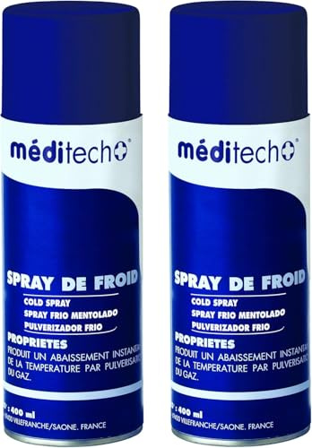 2 paquetes de Spray Frío Mentolado, Pulverizador de Frío Árnica para el Alivio del Dolor y Contribuir al Descanso (400 ml)