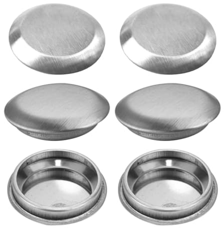 FIXOSHEE Lot de 6 Bouchons de Trou D’Évier en Acier Inoxydable 25 MM Couvercles Métalliques Ronds Cuisine et Salle de Bain Cache-Trous Étanches et Décoratifs pour Robinet D’Évier