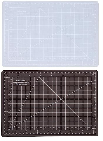 2 Stück Schneidematten, A5, PVC, praktisch, langlebig, selbstheilend, Schneideunterlage zum Nähen, Papierbasteln, Künstler, Quilter und Schnitzer, Größe 22 x 15 x 0,2 cm