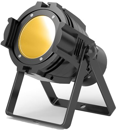 LeLeght 80W COB LED Par Stage Light with Warm&Cold White, Professional DMX Strobe Light for Parties, Christmas, Concert, Theater, Live Streaming, Wedding, Video Shooting