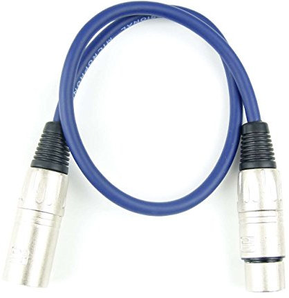 Adam Hall cables 3 STAR MMF 0050 BL Microphone Cable XLR Female to XLR Male 0.5 m Blue