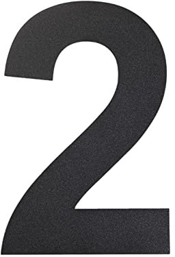 nanlyiau números 8in/20.5cm números casa exterior negro número de casa moderna inoxidable.hecho de acero inoxidable sólido 304.Apariencia flotante(black 8in2)