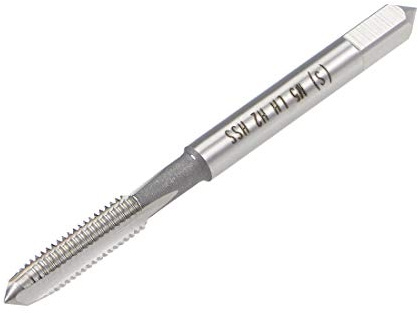 sourcing map Taraud Machine Métrique Gauche Filetage M5 Pas 0.8 Précision H2 3 Flûtes Acier Rapide