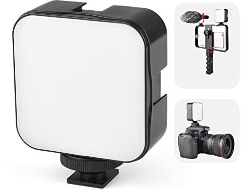 Venidice Mini Lampe vidéo LED 49 Pouces - Fonctionne avec Piles AA - pour Appareil Photo Reflex numérique Canon, Nikon, Sony, Smartphone - pour Mariage