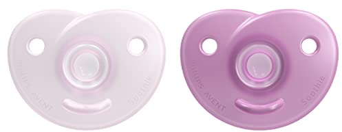 Philips Avent Soothie Heart Baby Pacifier for 3-18 Months, BPA-Free, Pink