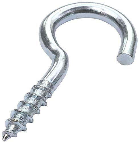 AERZETIX - C47863 - Satz von 50 stück - Schraubhaken für holz - mit holzgewinde - Ø2.6x30mm - aus verzinktem stahl - heimwerker - montagewerkzeug eisenwaren