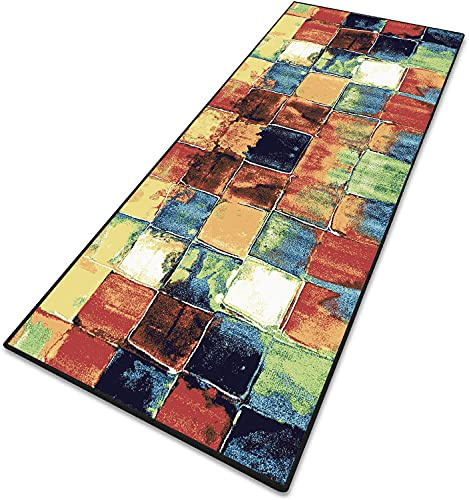 MENGH Tapis de Cuisine Long (10 Couleurs et 189 Tailles) Antidérapant Lavable Surface Douce 3D (6mm) pour Couloir, Cuisine et Chambre à Coucher