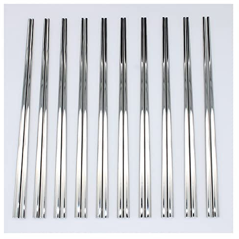10 paio di bacchette d'oro 304 bacchette in acciaio inox in acciaio inox di lusso stile cinese stoviglie riutilizzabili tavola tableware bagnate bagnate sushi (Color : 3)