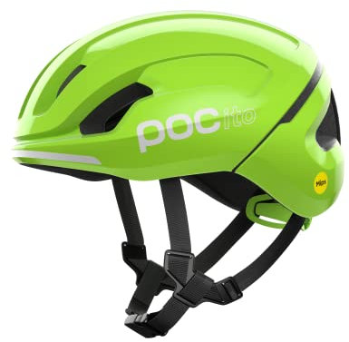 POC Omne MIPS Fahrradhelm für Kinder mit MIPS-Rotationsschutz, Grün ( green yellow), S ( 51-56)