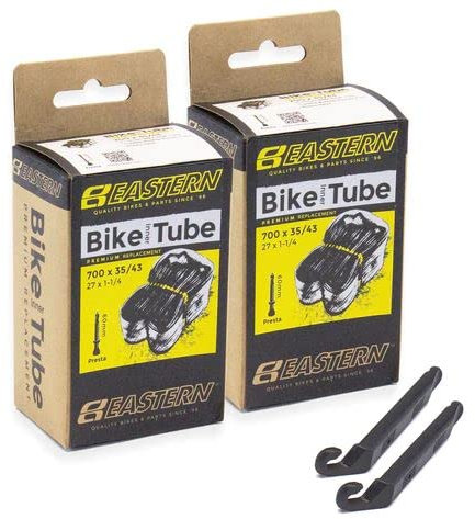 Eastern Bikes Innenschlauch Commuter 700 x 35/43C 60 mm (Presta) in Schwarz – Kits (2 Stück)